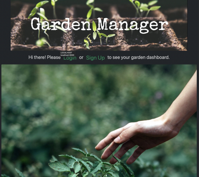 Screenshot detail for project Garden Manager