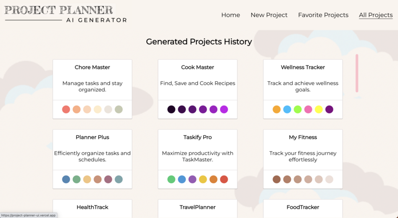 Screenshot thumbnail #2 for project AI Project Planner