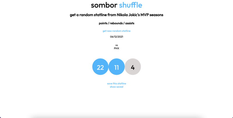 Screenshot detail for project sombor shuffle