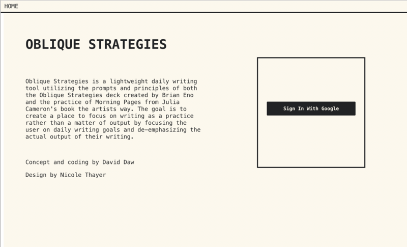 Screenshot thumbnail #3 for project Oblique Strategies