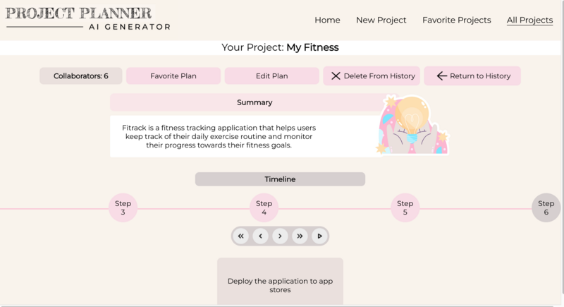 Screenshot detail for project Project Planner 