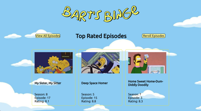 Screenshot detail for project Bart's Binge