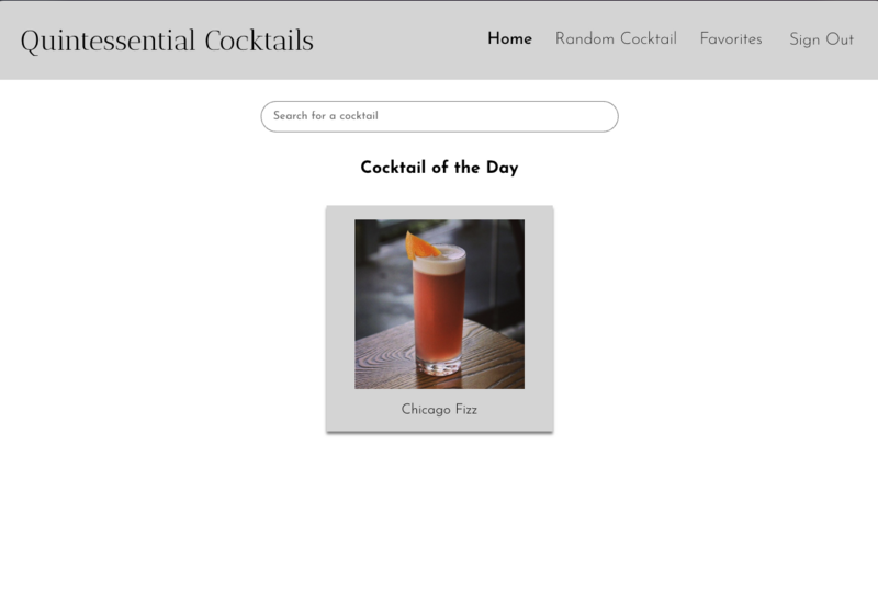 Screenshot thumbnail #2 for project Cocktail Finder