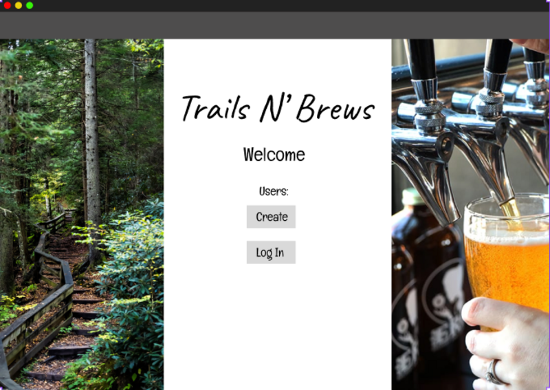 Screenshot detail for project Trails 'N' Brews