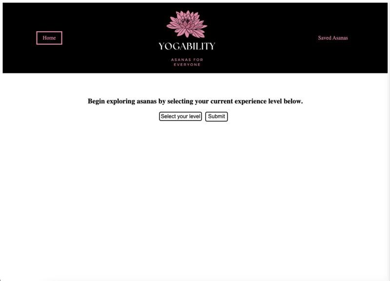 Screenshot detail for project Yogability