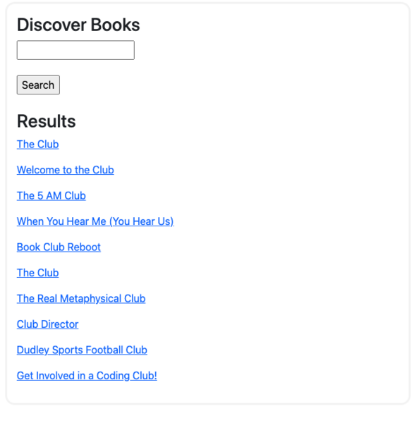 Screenshot thumbnail #2 for project Book Club - FE