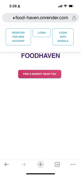 Screenshot detail for project Food Haven