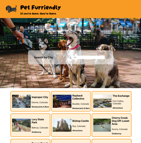 Screenshot thumbnail #1 for project Pet Furriendly