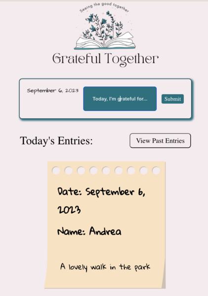 Screenshot detail for project Grateful Together