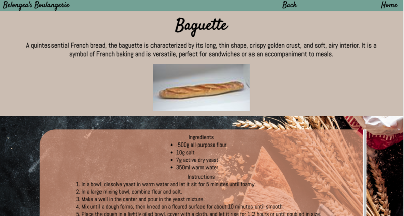 Screenshot thumbnail #3 for project Belongea Boulangerie