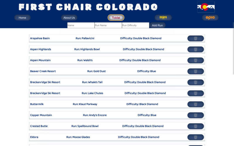 Screenshot thumbnail #3 for project First Chair Colorado