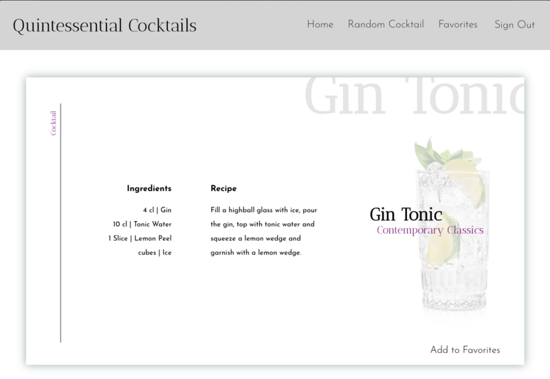 Screenshot thumbnail #4 for project Cocktail Finder