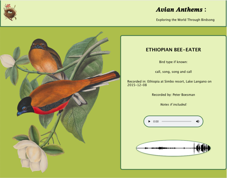 Screenshot thumbnail #1 for project Avian Anthems