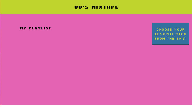 Screenshot detail for project Mixtape