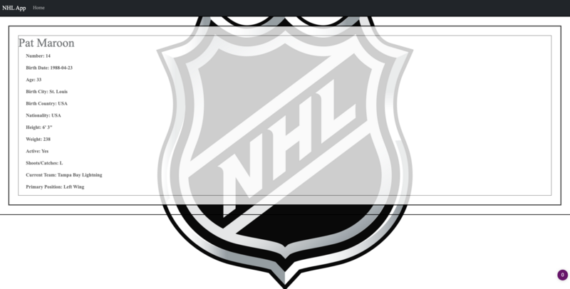 Screenshot thumbnail #3 for project NHL Stats App