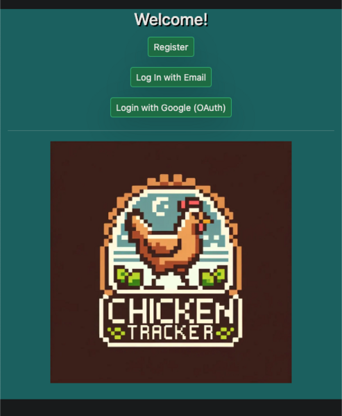 Screenshot detail for project Chicken Tracker