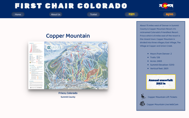 Screenshot detail for project First Chair Colorado