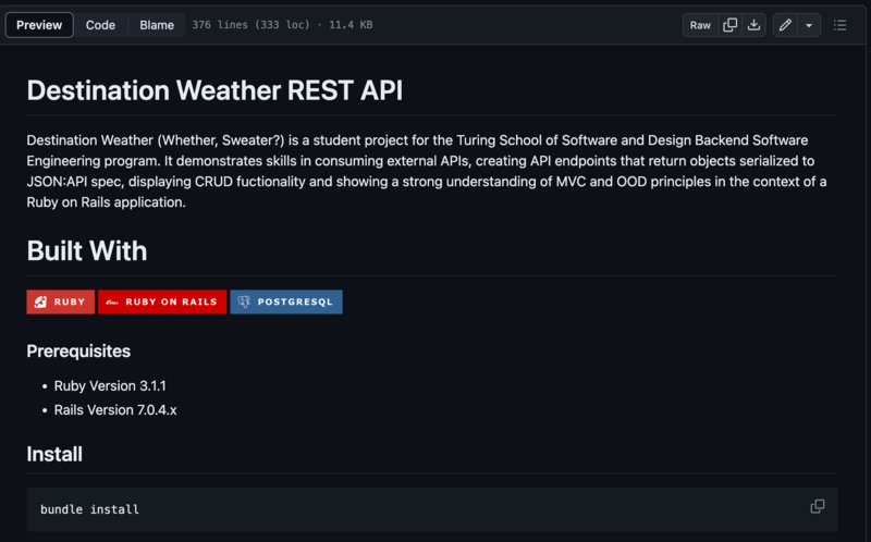 Screenshot detail for project Destination Weather