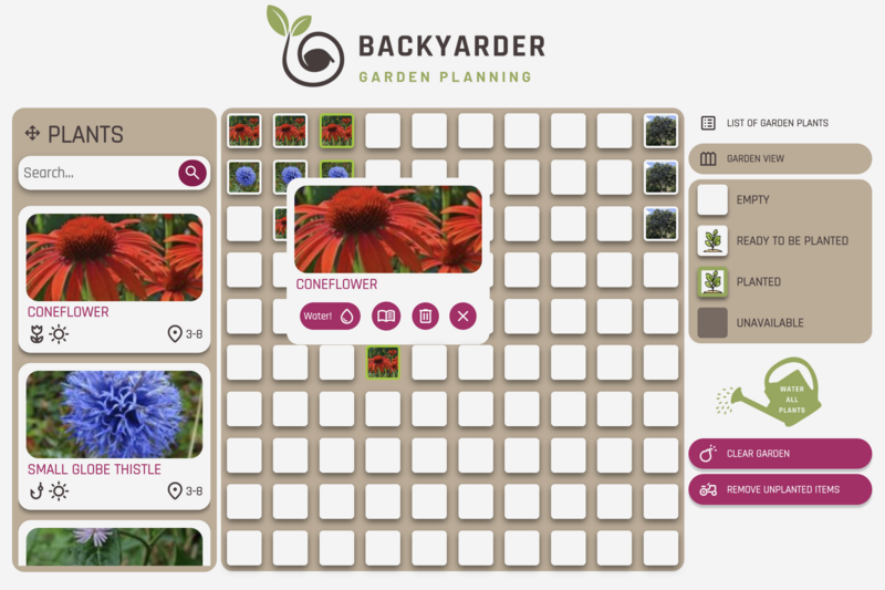 Screenshot detail for project Backyarder
